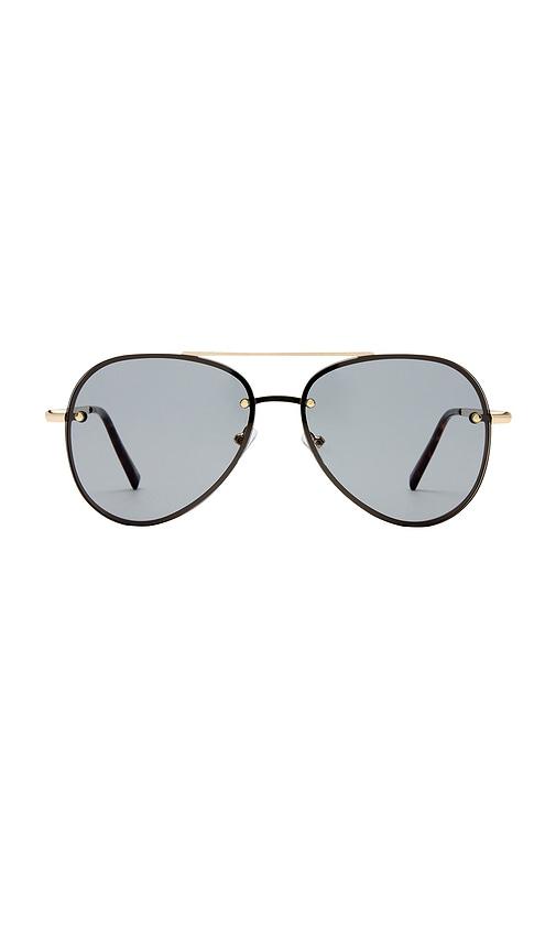 aire mirzam sunglasses in metallic gold.