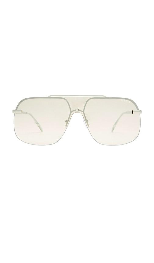 aire venatici sunglasses in metallic silver.