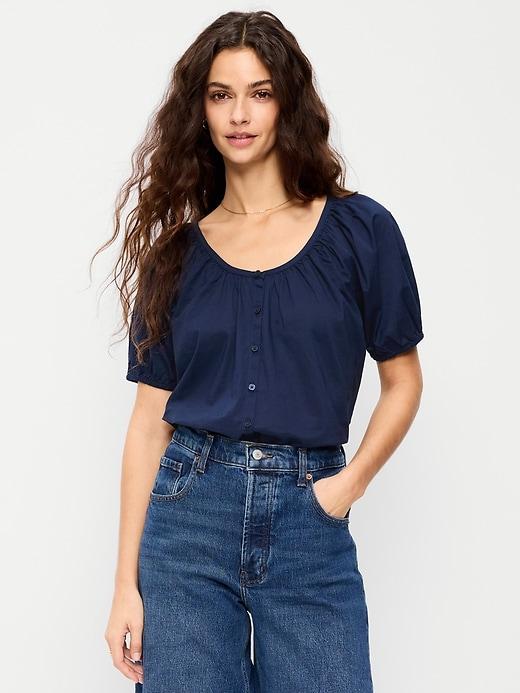 airy button-down top