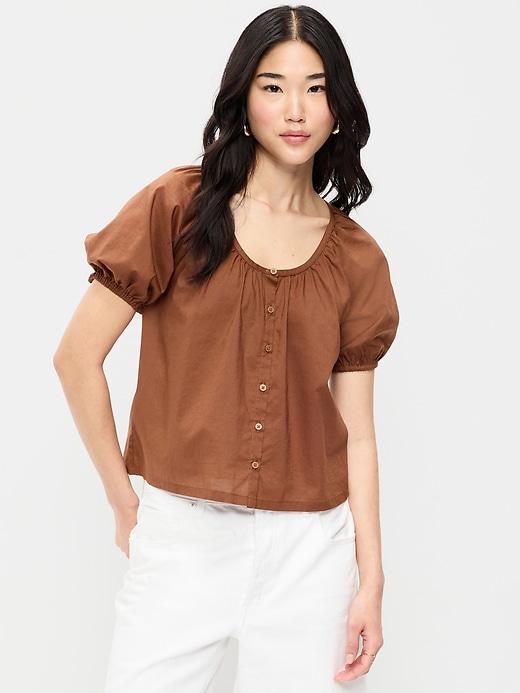 airy button-down top