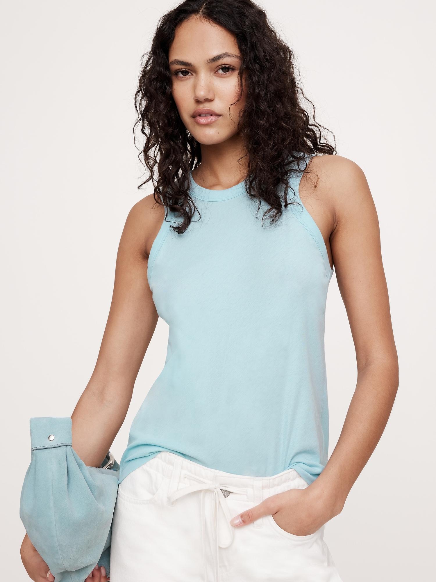 airy cotton crepe tank