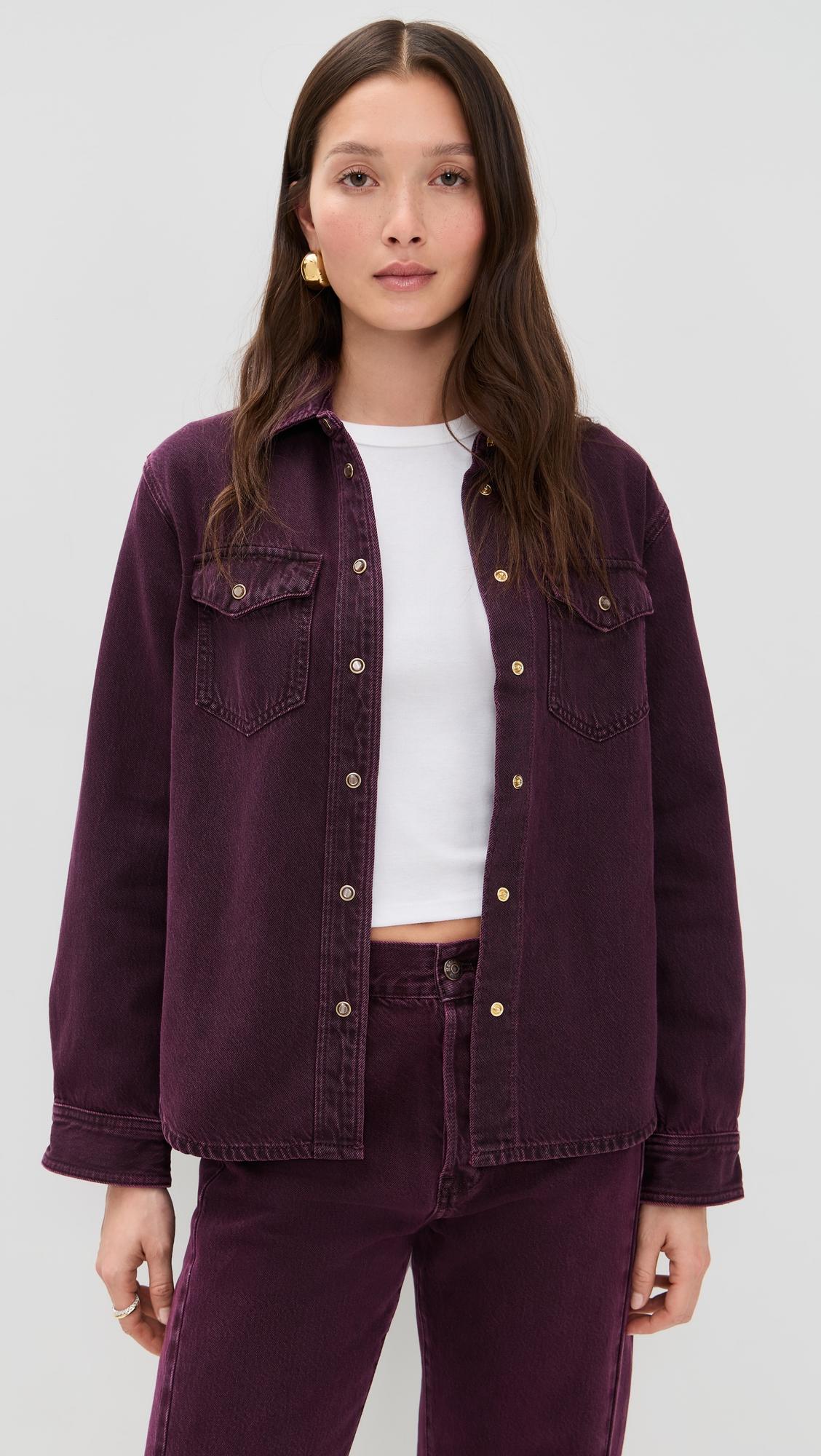 airy denim oversized shirt