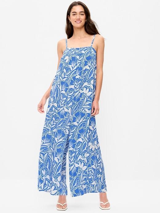 airy smocked jumpsuit