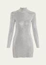 aisling embellished mock-neck mini dress