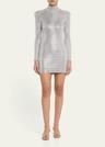 aisling embellished mock-neck mini dress