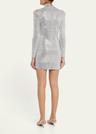 aisling embellished mock-neck mini dress