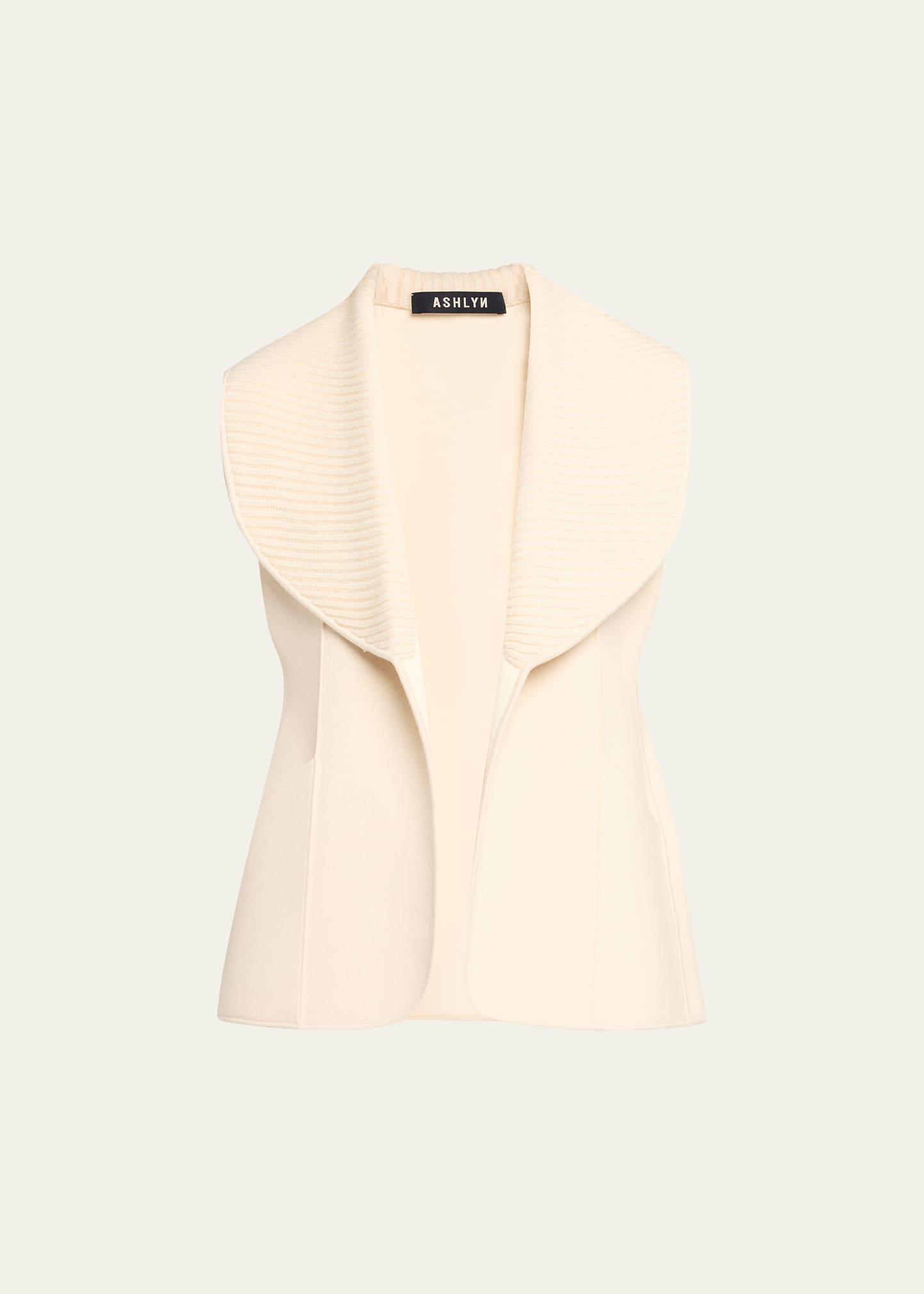 aislinn pintuck merino wool-blend vest