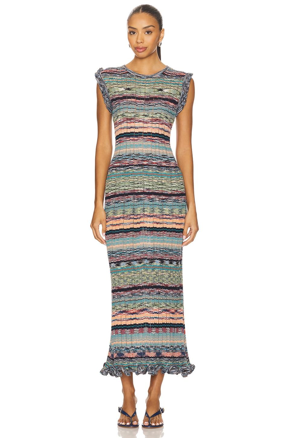 ajak sleeveless knit midi dress
