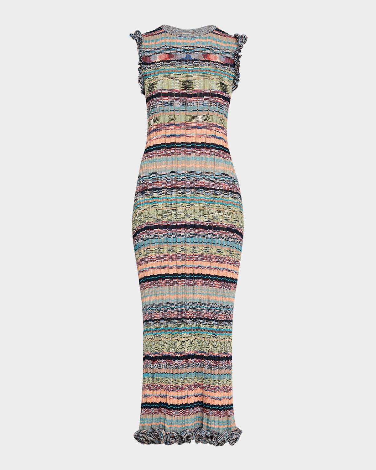 ajak sleeveless knit midi dress