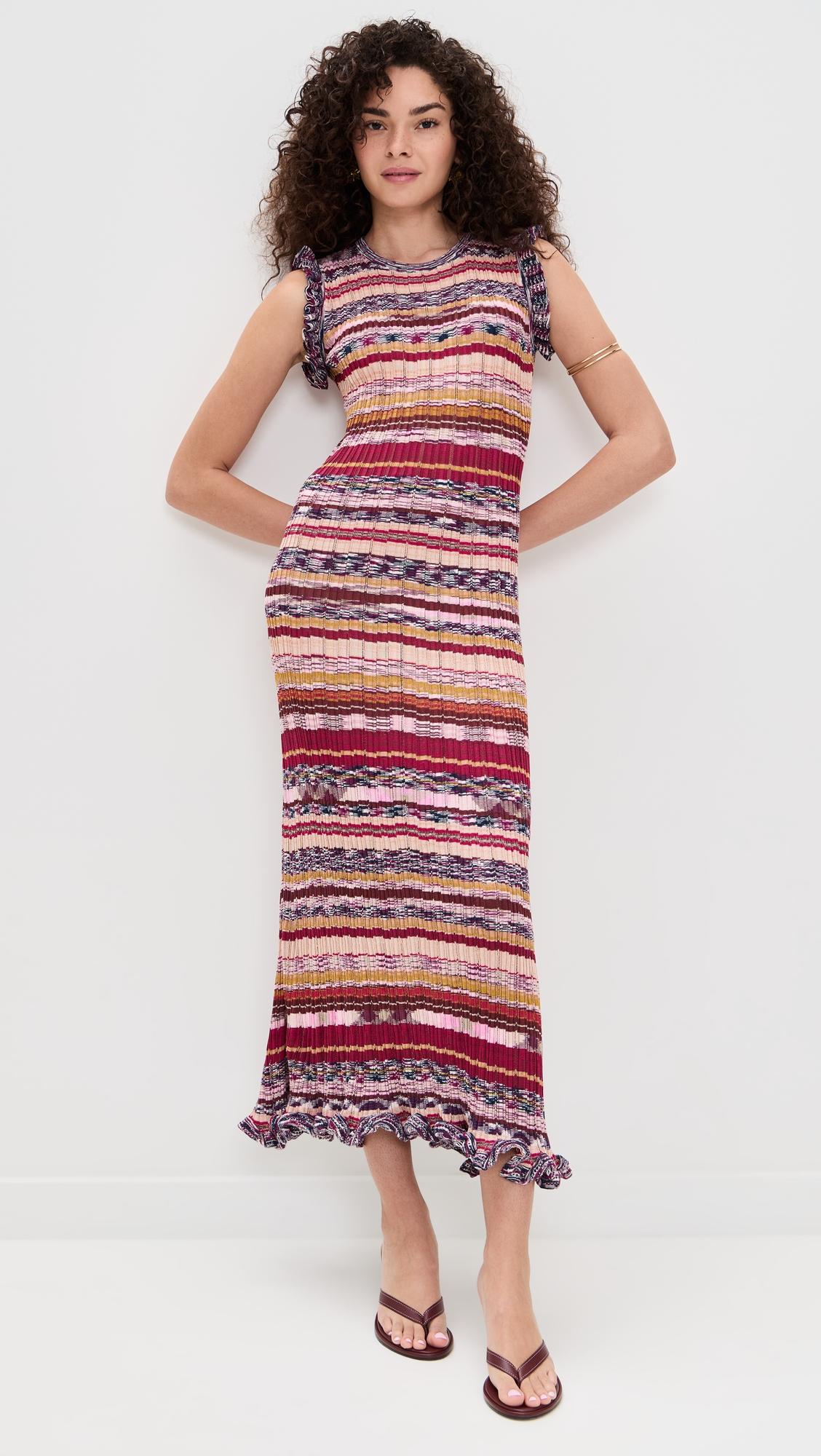 ajak sleeveless knit midi dress