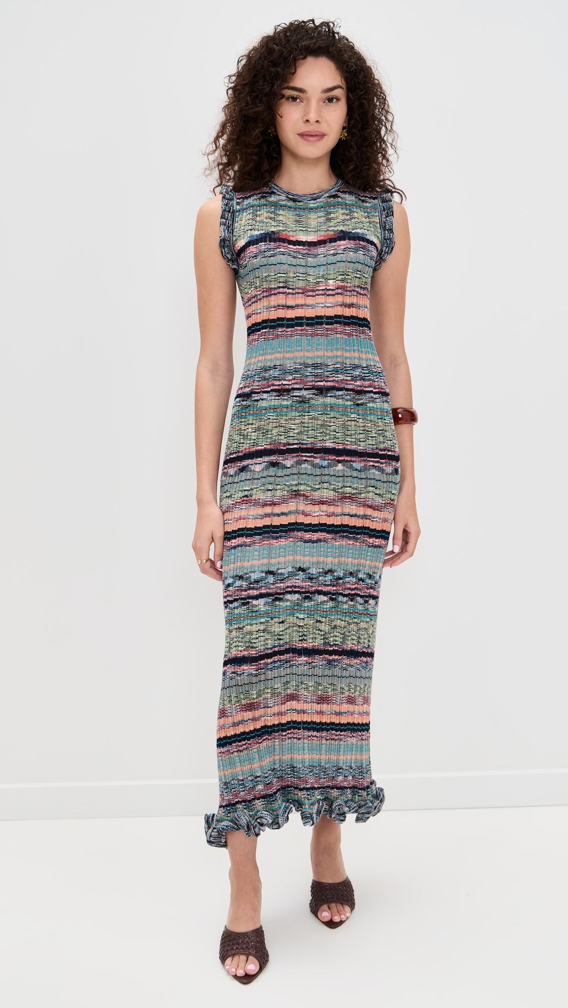 ajak sleeveless knit midi dress