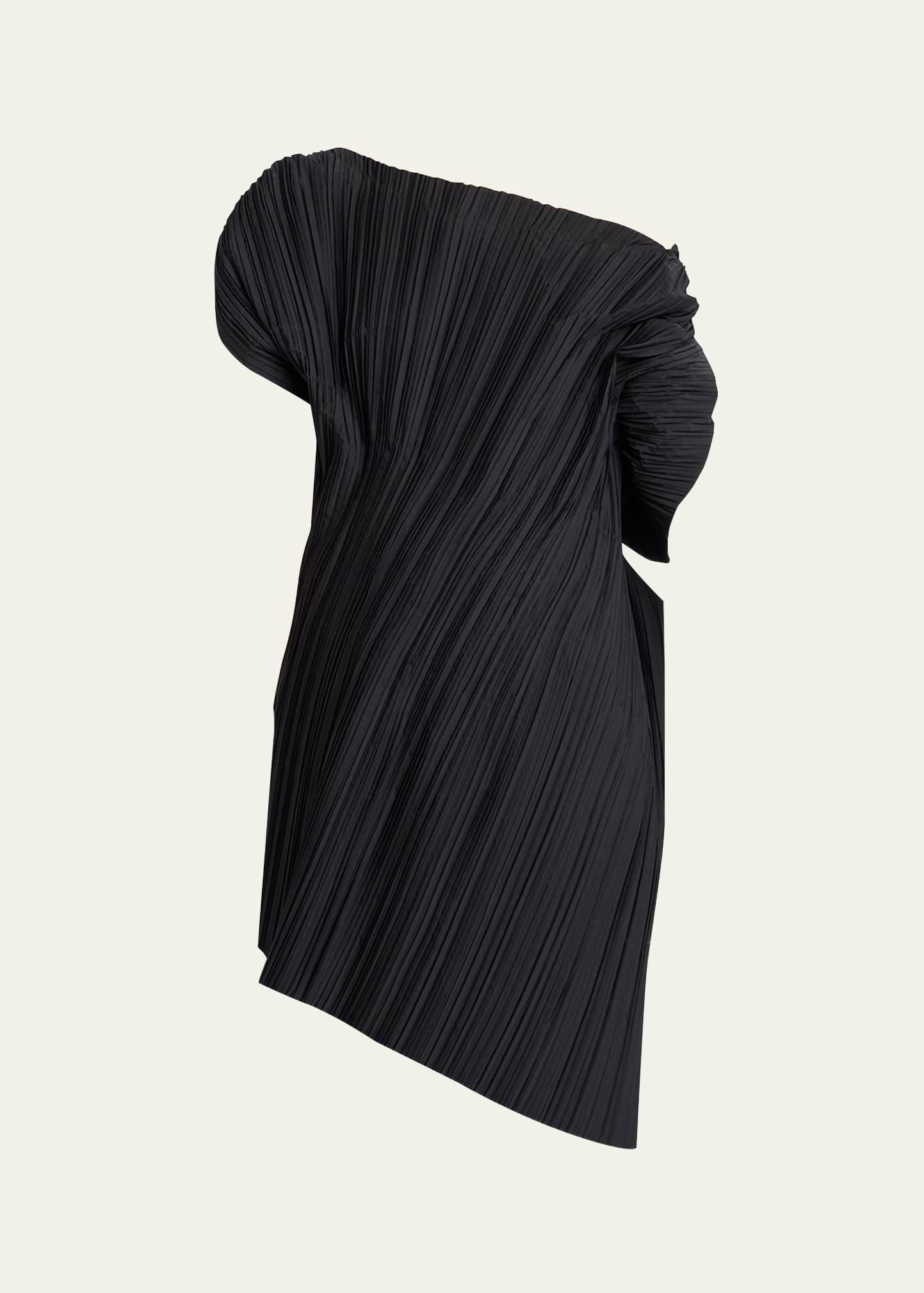 akiko off-shoulder pleated asymmetric top