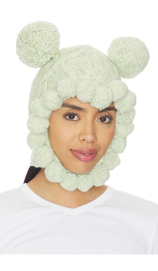 aknvas millie knit hat in mint.