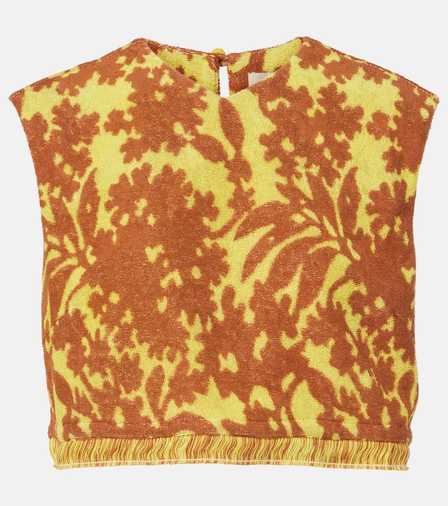 alémais amarillo printed cotton