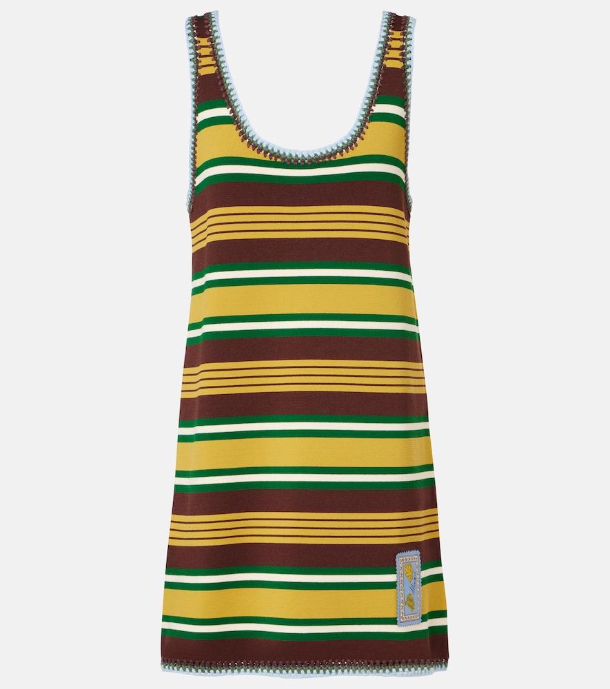 alémais clover striped knitted minidress