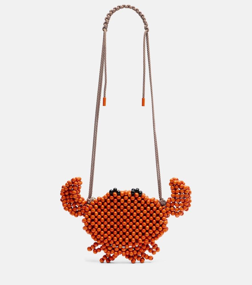 alémais crab mini beaded crossbody bag