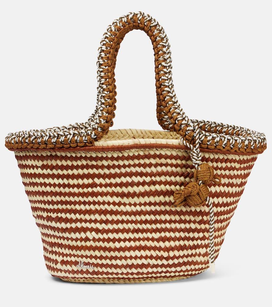 alémais dee dee large raffia tote bag