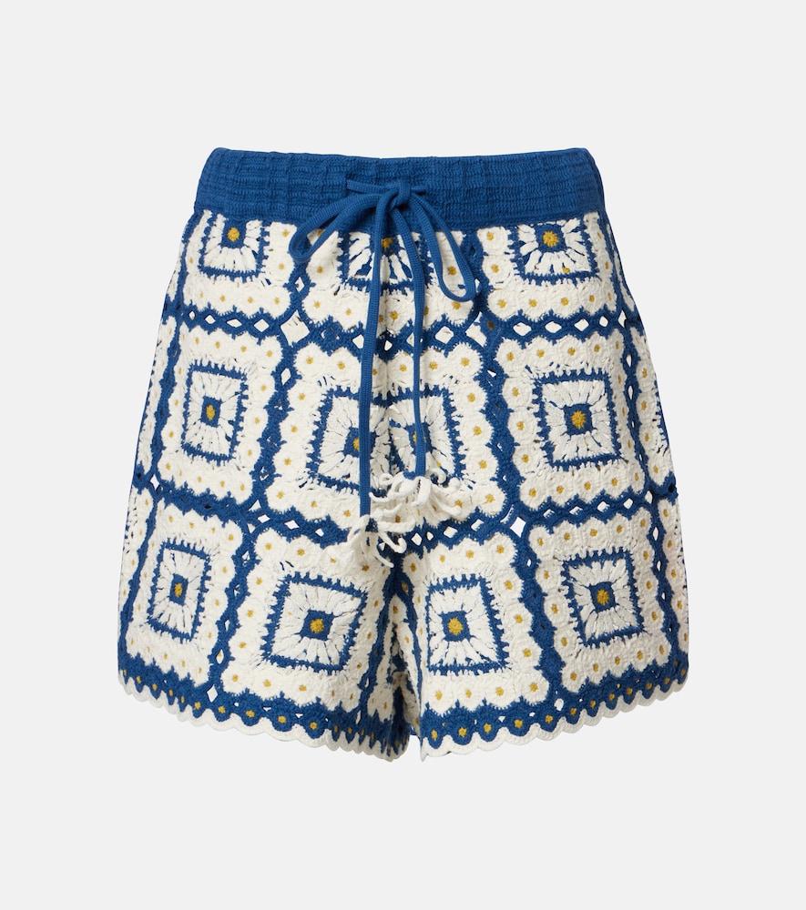 alémais dolly crochet cotton shorts