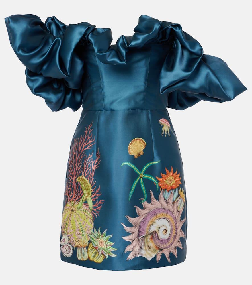 alémais dorian printed ruffled minidress