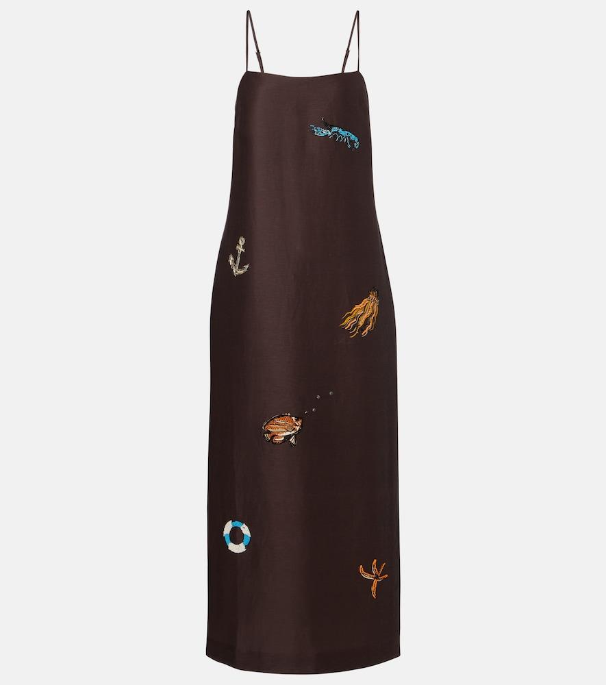 alémais embellished printed linen