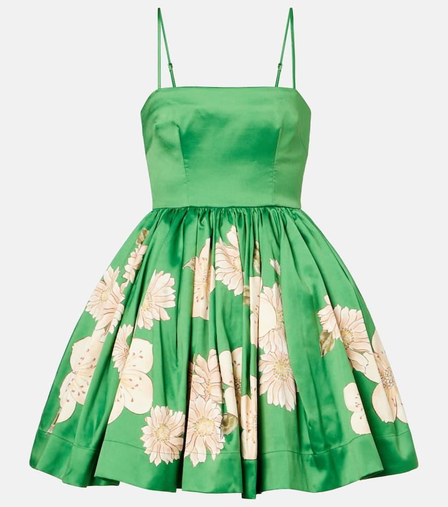 alémais floral gathered minidress