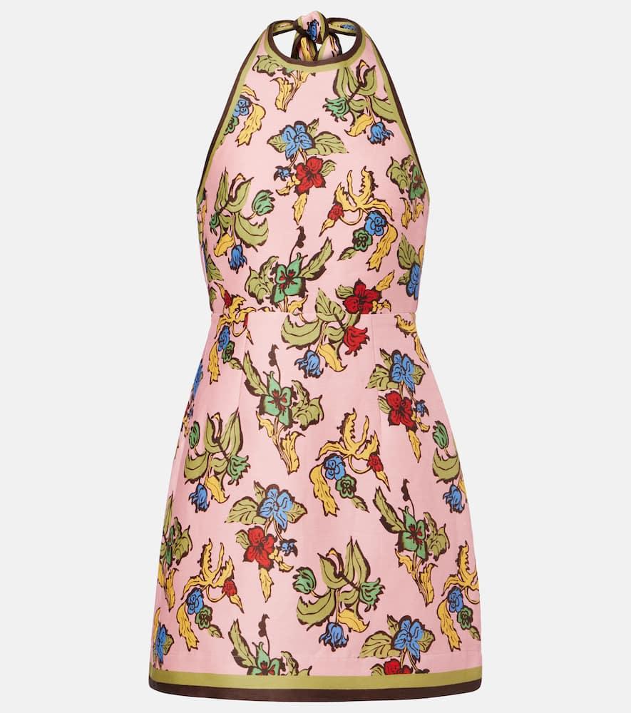 alémais floral halterneck linen