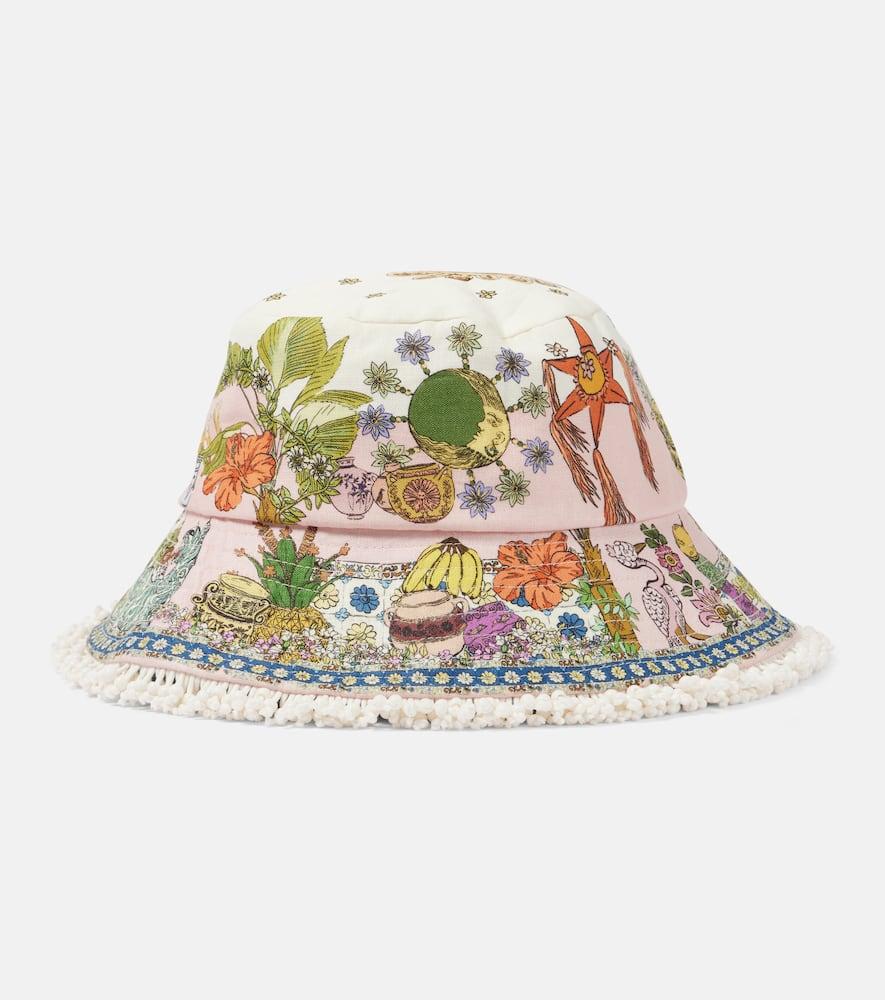 alémais hazel linen bucket hat