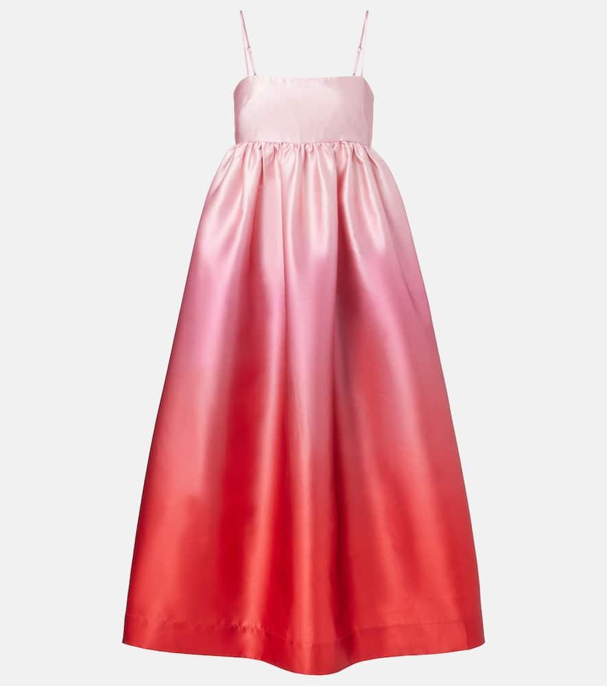 alémais inez ombré satin cocktail dress