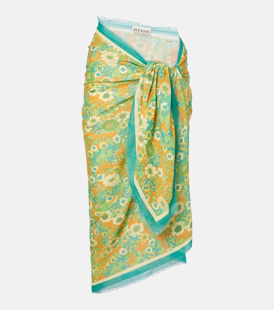 alémais jeff printed cotton beach cover