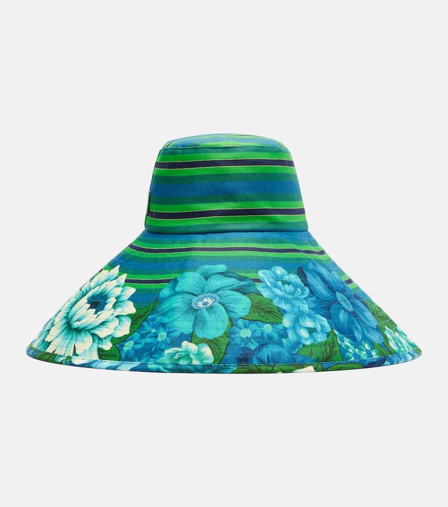 alémais margo printed cotton canvas sun hat