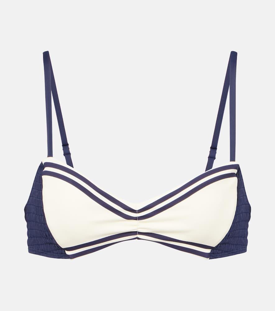 alémais marine smocked bikini top