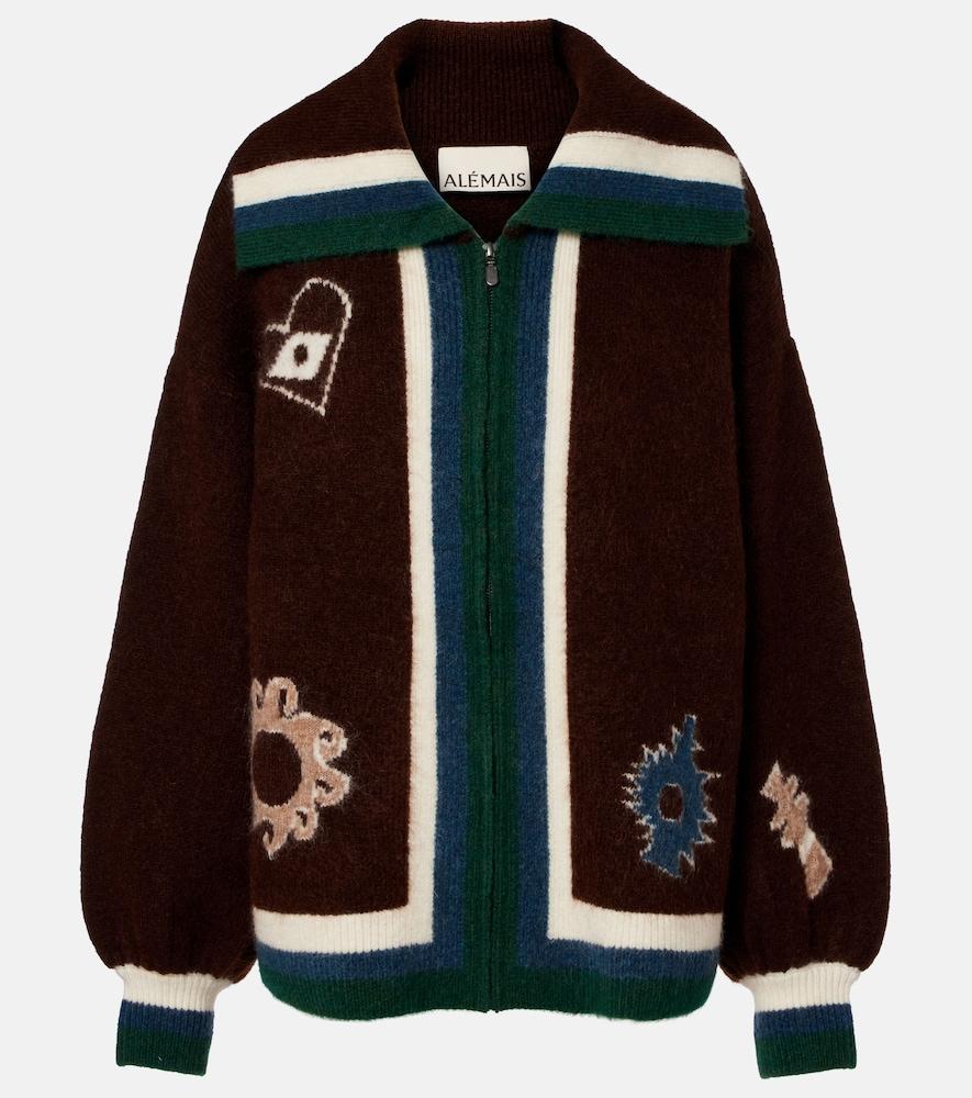 alémais maroc intarsia cardigan