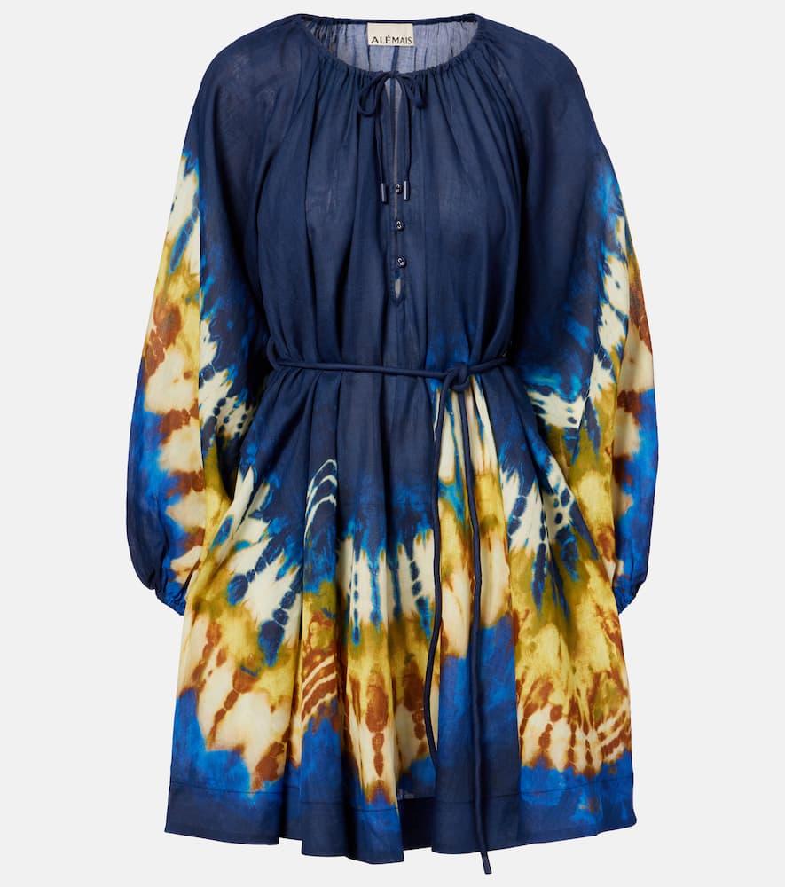 alémais martine printed ramie minidress