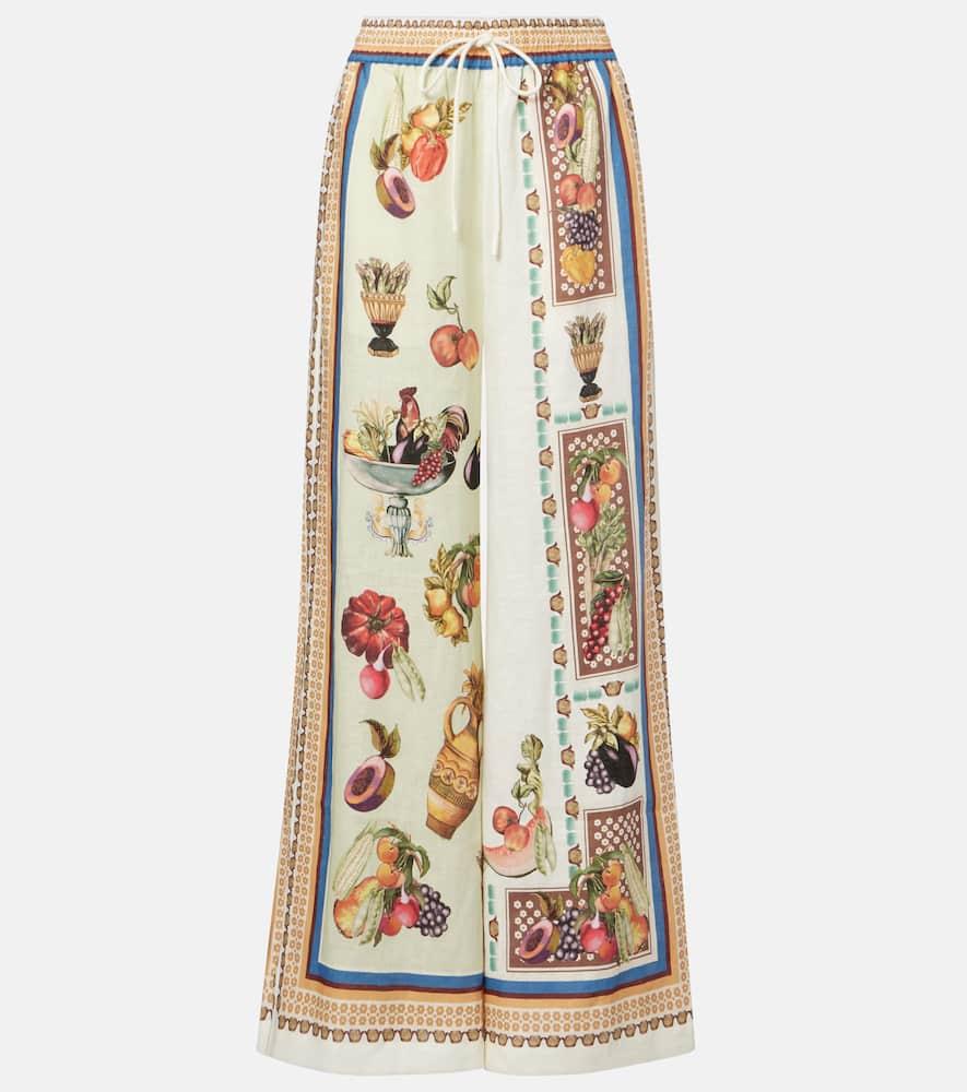 alémais mercado printed linen wide