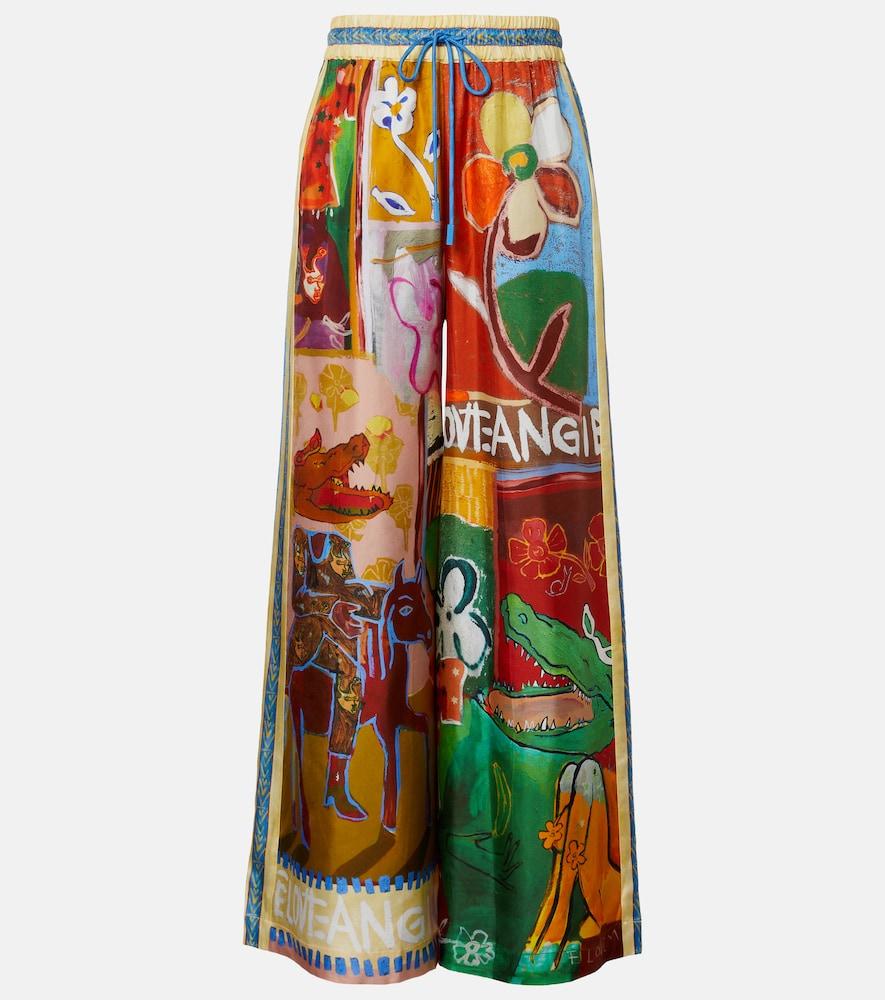 alémais mlak printed silk twill wide