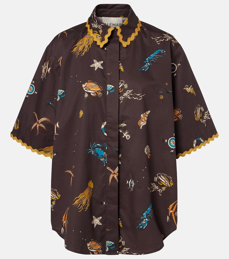 alémais printed cotton bowling shirt