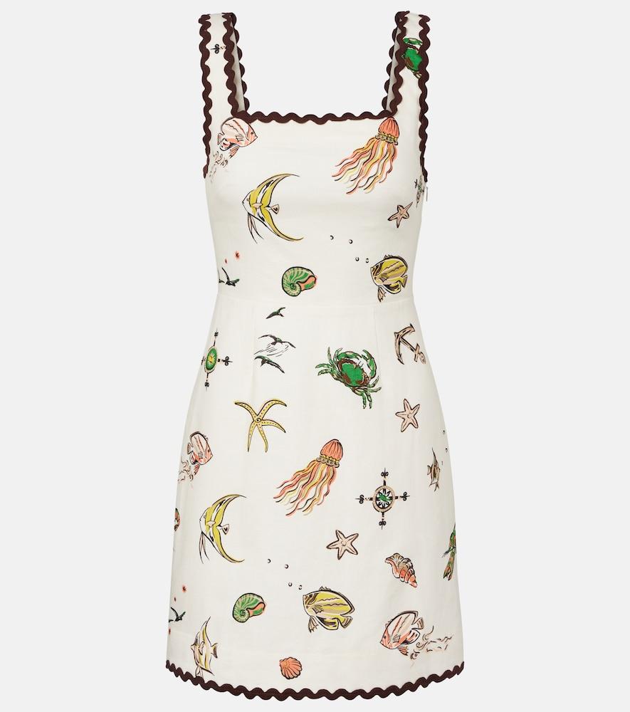 alémais printed cotton minidress