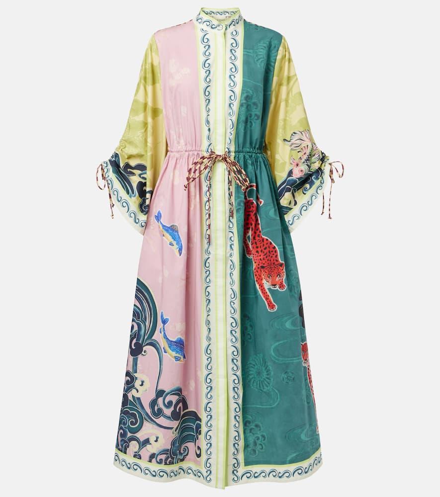 alémais rochester printed cotton shirt dress