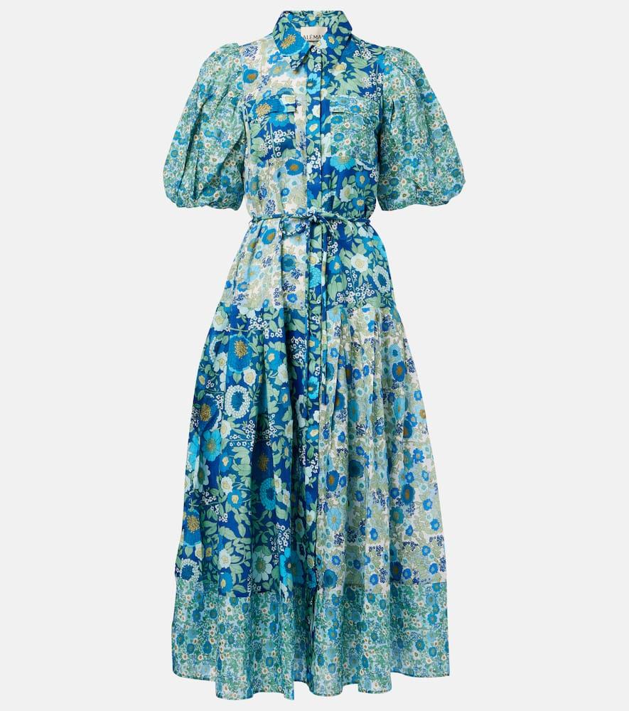 alémais sacha floral ramie shirt dress