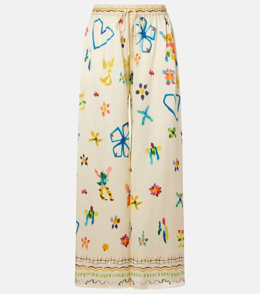 alémais sidi floral silk palazzo pants