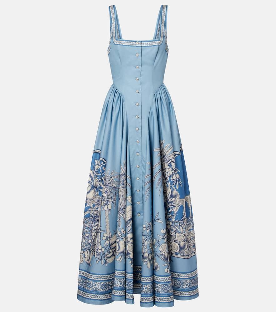 alémais villa romantica cotton midi dress