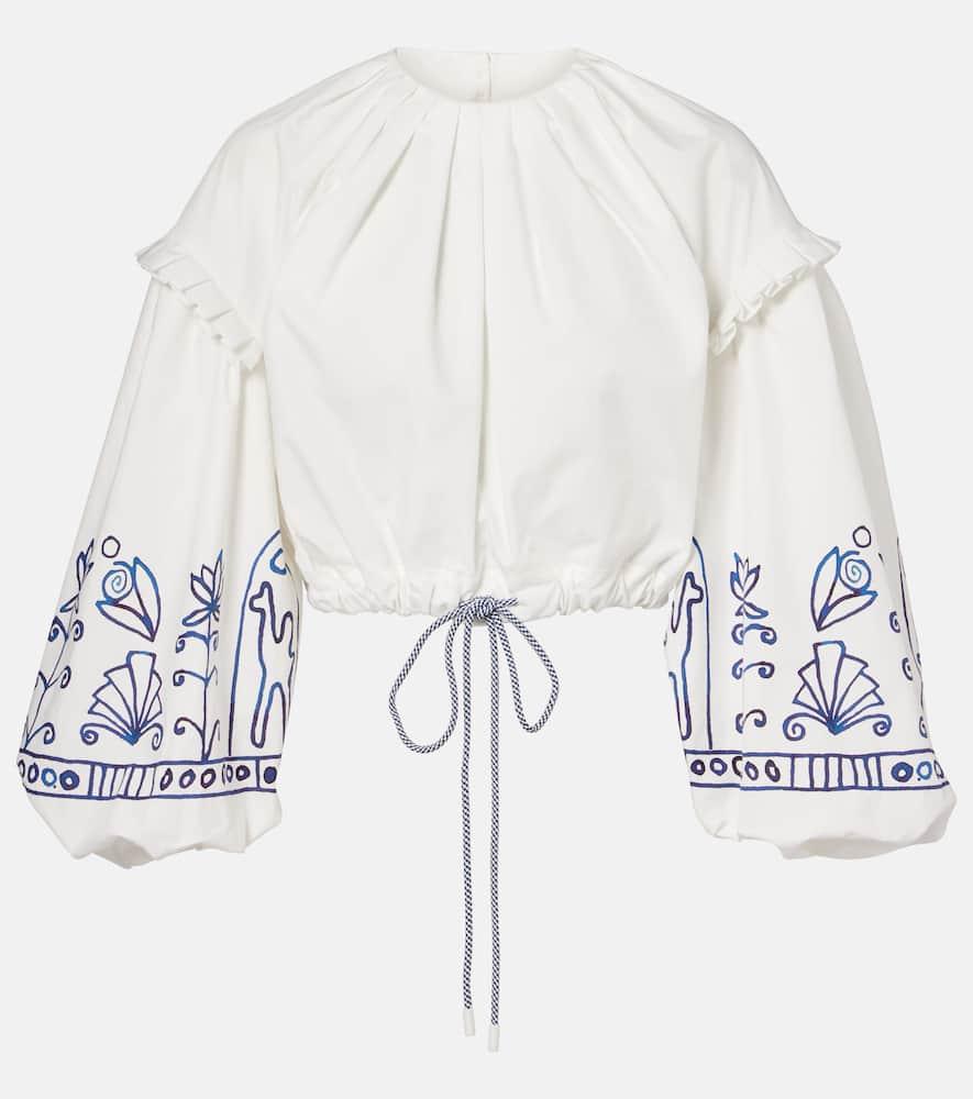 alémais x lrnce leela printed cotton crop top