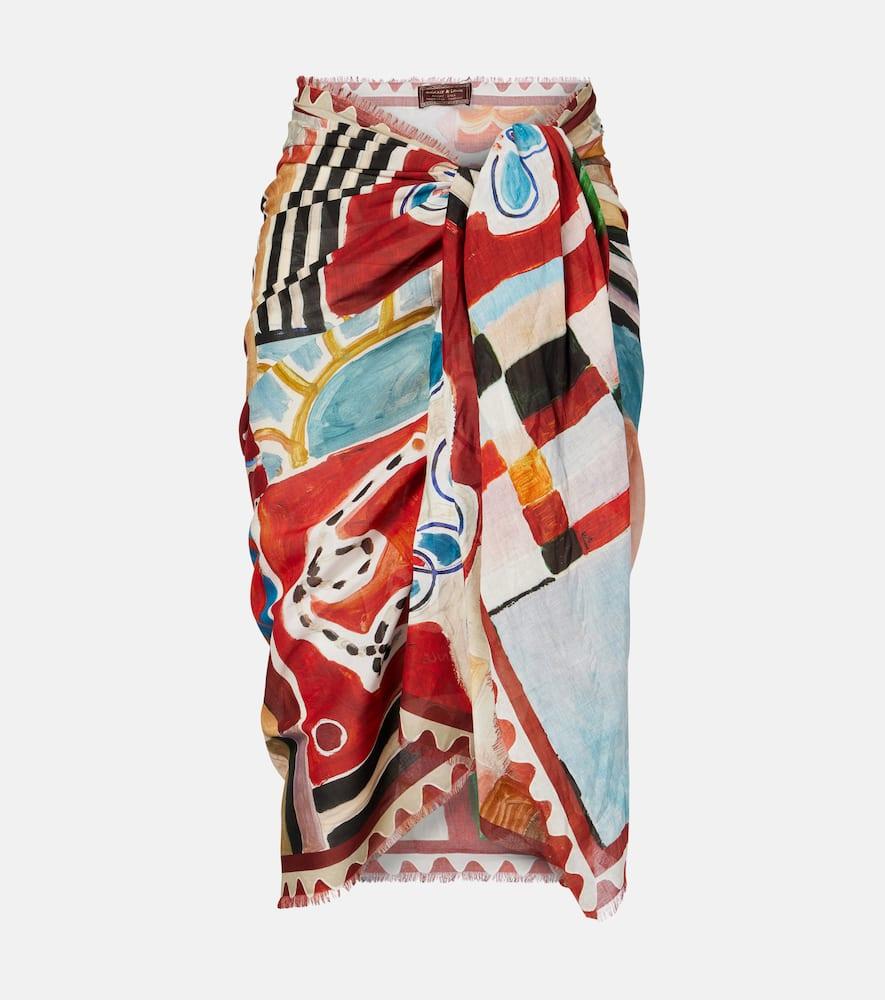 alémais x lrnce michelle printed cotton beach cover