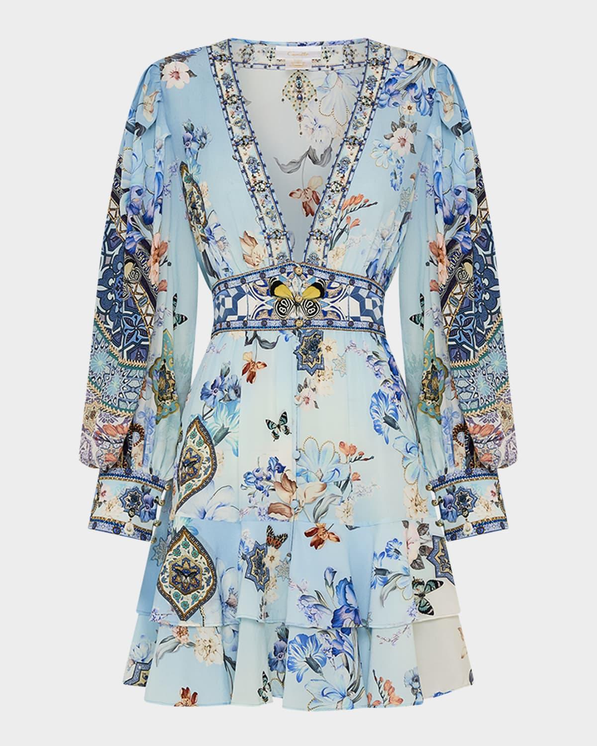 al manial palace memoirs button-front frill dress