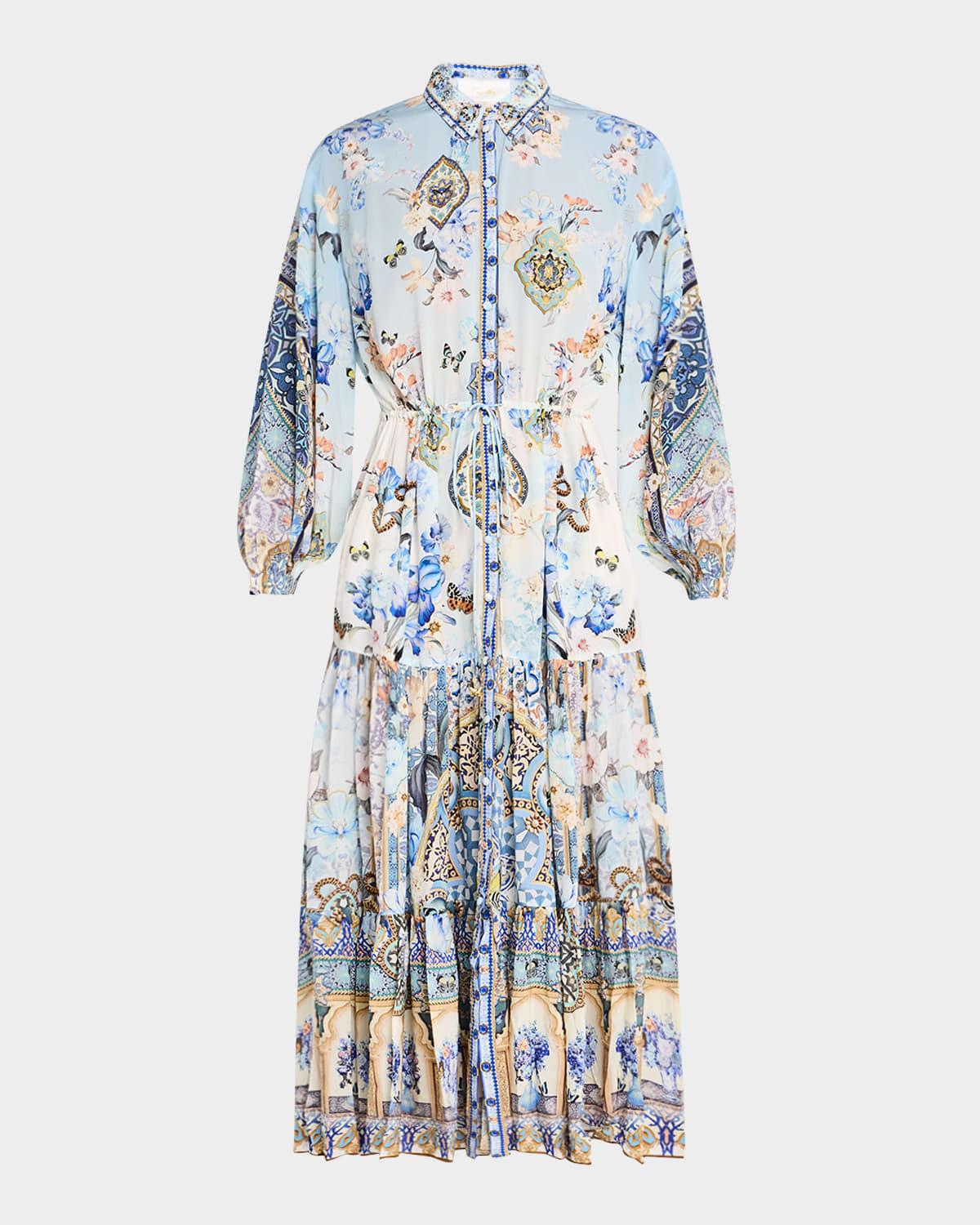 al manial palace memoirs tiered maxi shirtdress