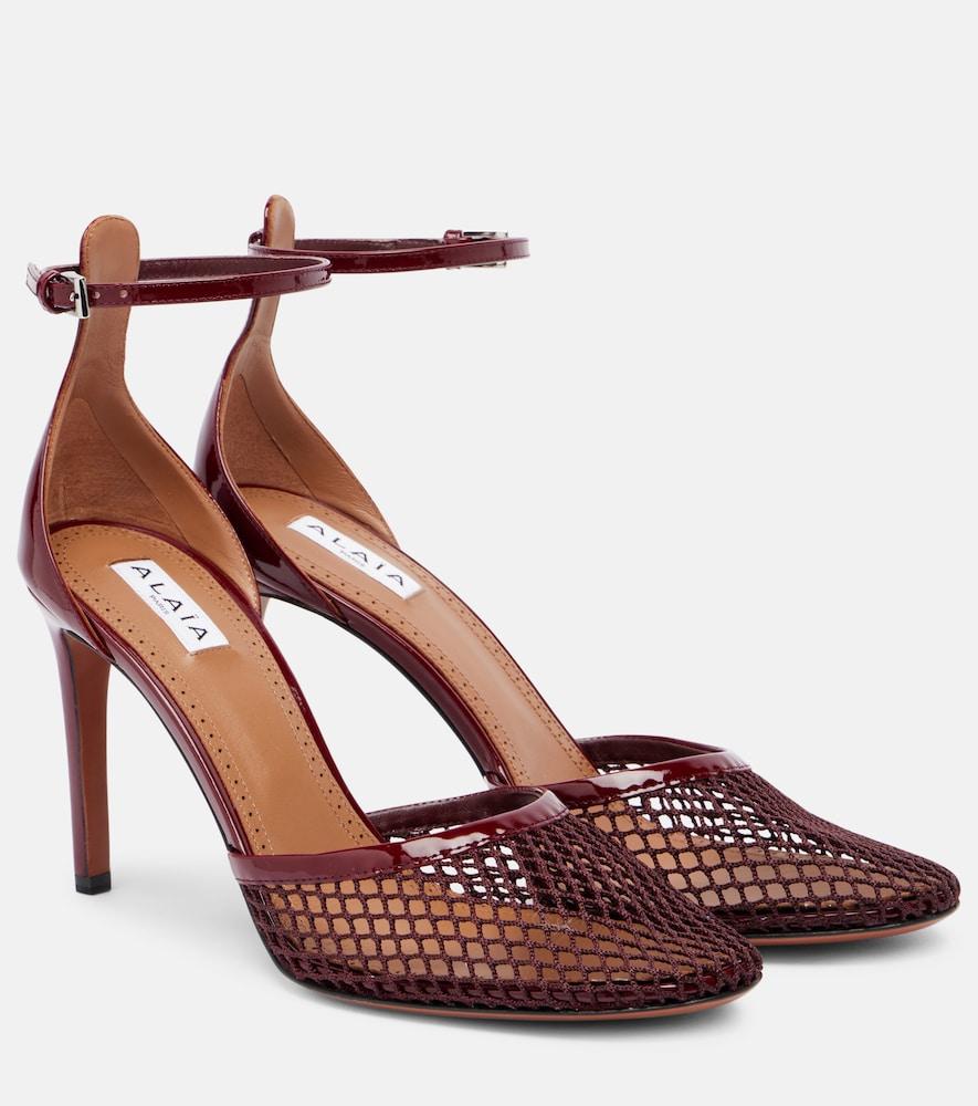 alaïa 90 fishnet pumps