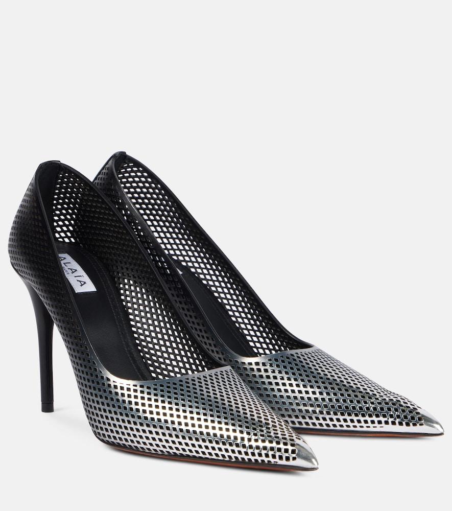 alaïa 90 ombré leather mesh pumps