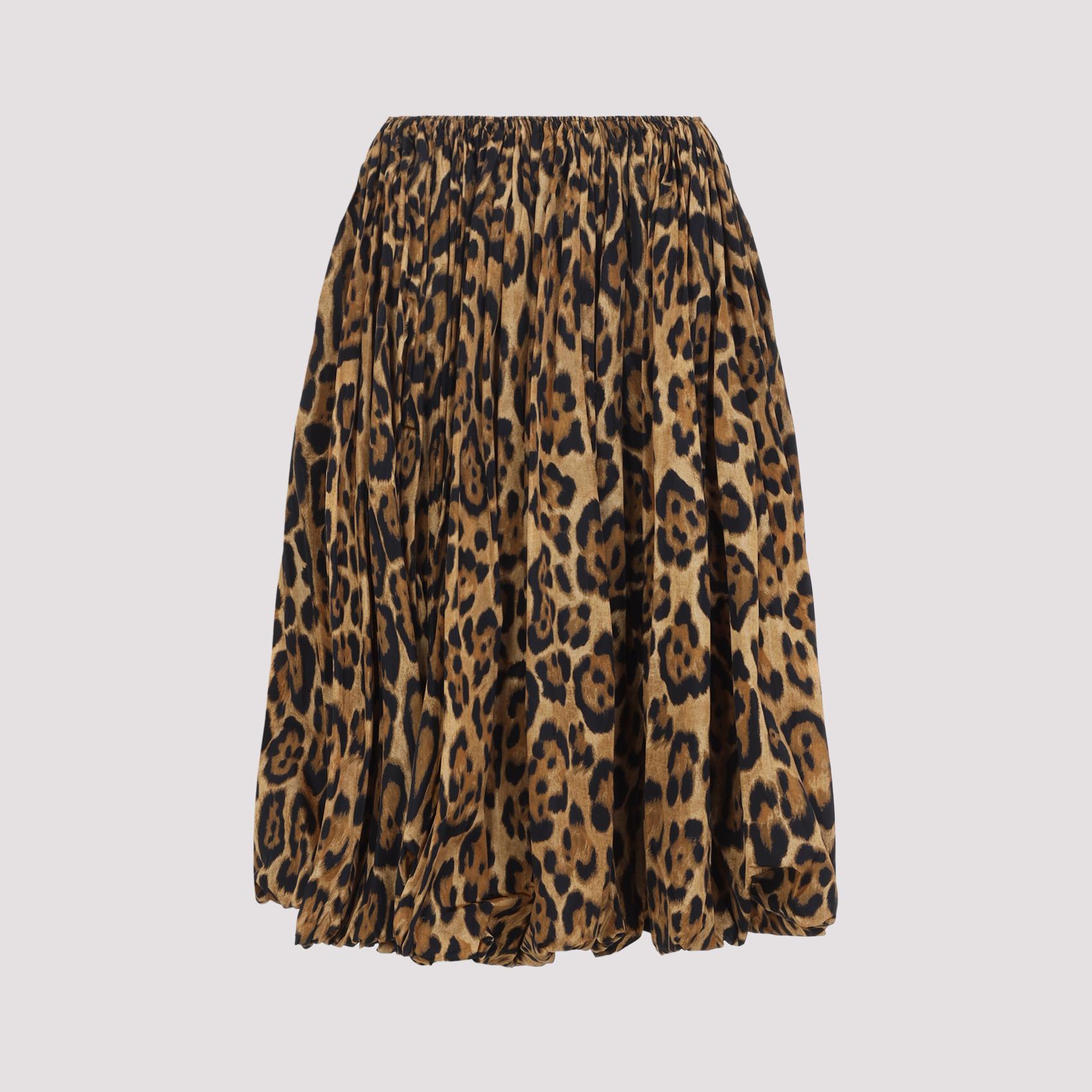 alaïa a line skirt brown polyamide - women