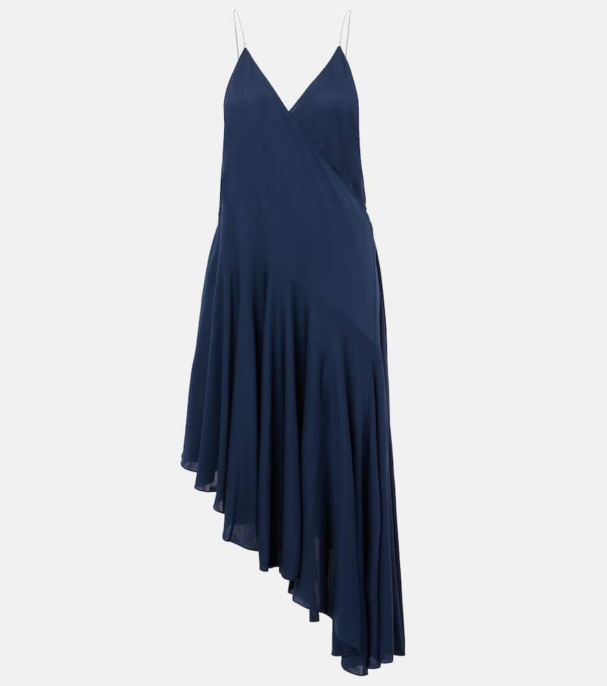 alaïa asymmetric jersey slip dress