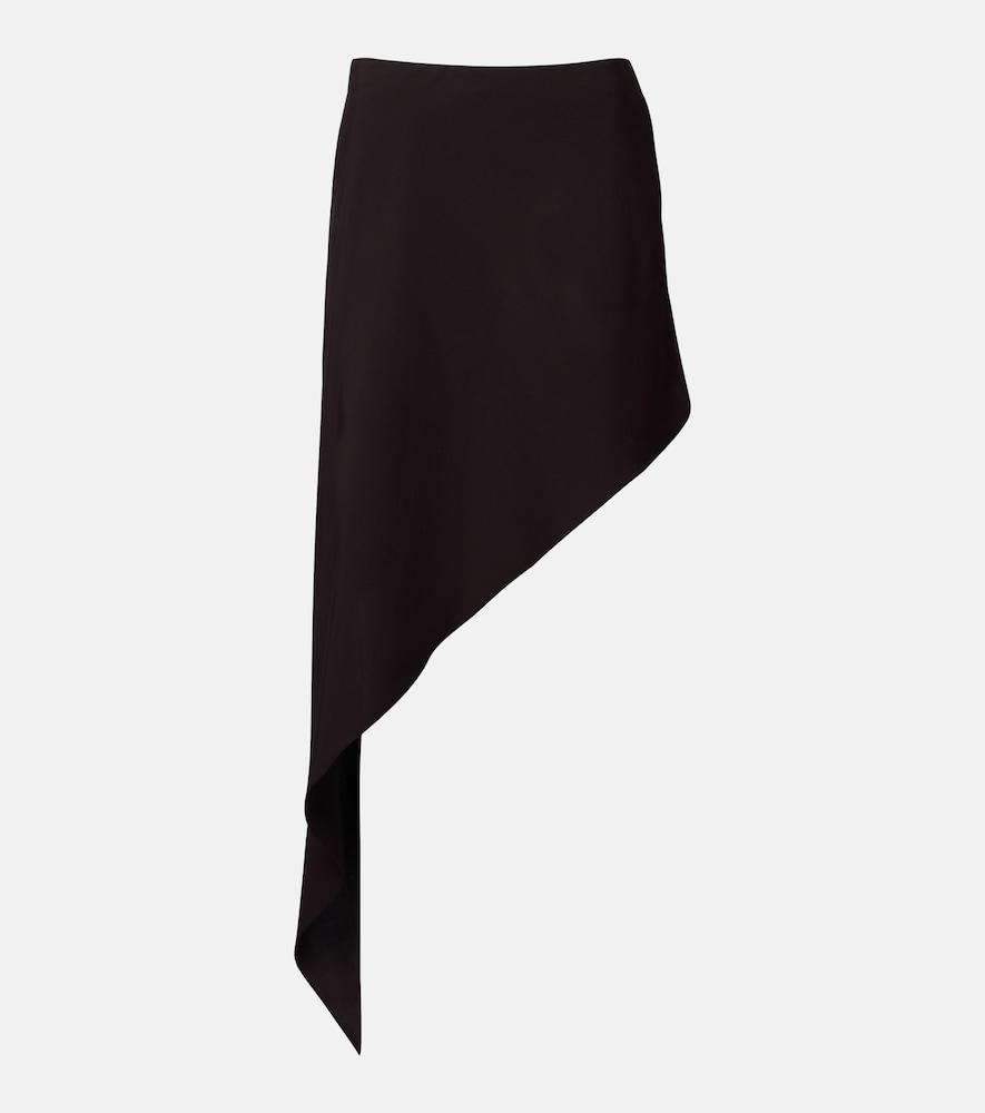 alaïa asymmetric poplin miniskirt